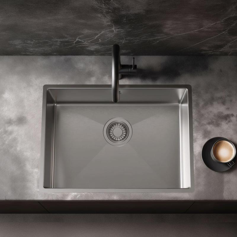 Pure.Sink Luxion Неръждаема мивка 50x40 cm за вграждане, плоско вграждане и надграждане  PLX5040-02