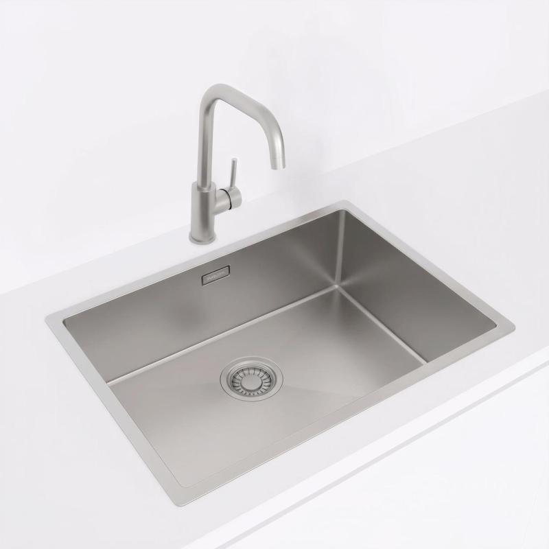 Pure.Sink Luxion Неръждаема мивка 55x40 cm за вграждане, плоско вграждане и надграждане PLX5540-02