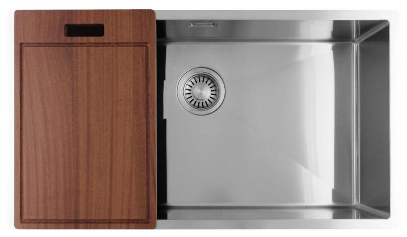 Pure.Sink Luxion Голяма неръждаема мивка 74x40 cm за вграждане, плоско вграждане и надграждане PLX7440-02