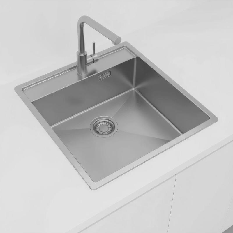 Pure.Sink Luxion Неръждаема мивка 51x50 cm Tapwing с отвор за кран PLX5150T-02