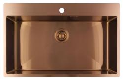 Pure.Sink Luxion Голяма медна мивка 78x50 cm Tapwing с отвор за кран PLX7850T-62