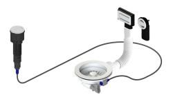 Гранитен комплект за отпадъци "Witte" включително бутон-вентил с тапа, плюс правоъгълно и кръгло преливане 1208971747