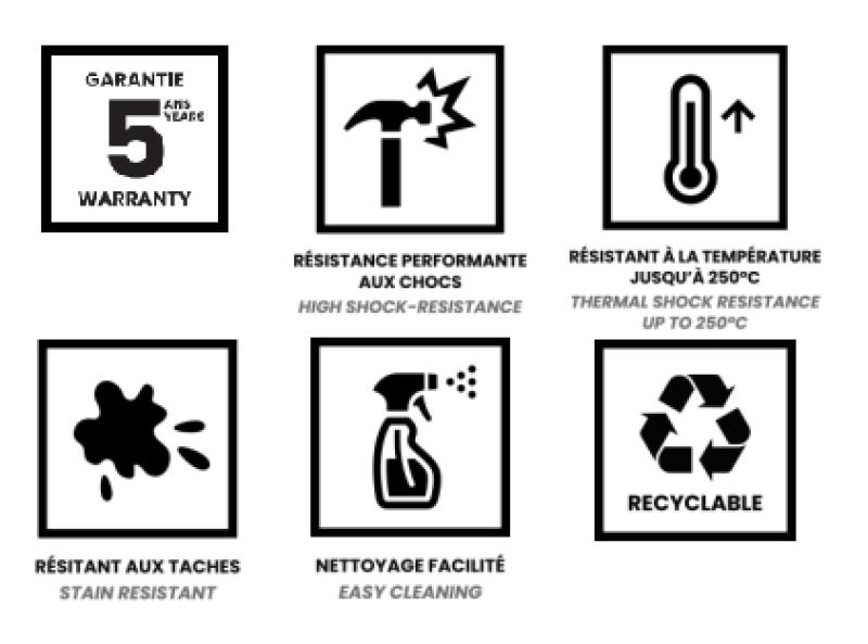 Ausmann Fibre бетонно сиво мивка 40x40cm за вграждане, повърхностен монтаж и вграждане с меден щепсел 1208971880