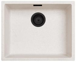 Ausmann Fibre пясъчен бял мивка 50x40cm подградна, надградна и вградена плоско с автоматичен черен щепсел 1208971931