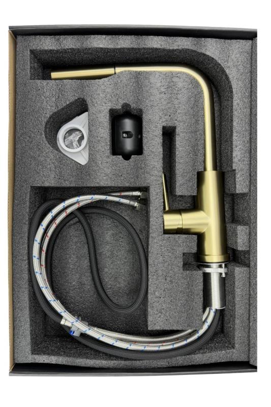 Pure.Sink Elite Steel Spark-S кухненски чучур PVD мед с разтегаем излив PS8041-62