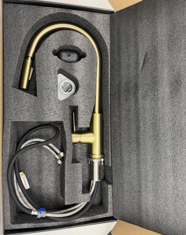 Pure.Sink Elite Steel Stream-S кухненски смесител PVD мед с издърпващ се чучур PS8045-62