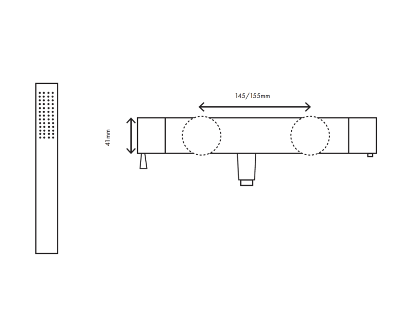MURO TUA смесител за душ с душ комплект хром M1.B1.CR