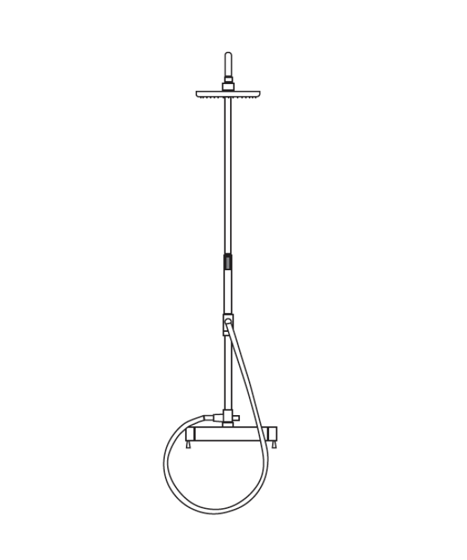 MURO TUA душ комбинация с дъждовна душ глава хром M1.B11.CR