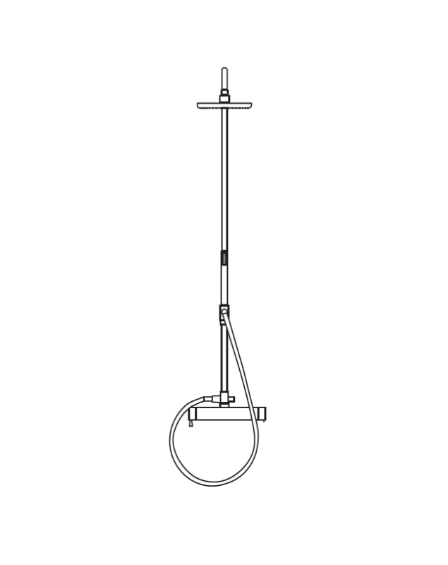 MURO TUA душ комбинация с термостат и дъждовна душ глава хром M1.B11TH.CR