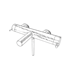 MURO TUA баня термостат с ръчен душ комплект хром M1.B2TH.CR