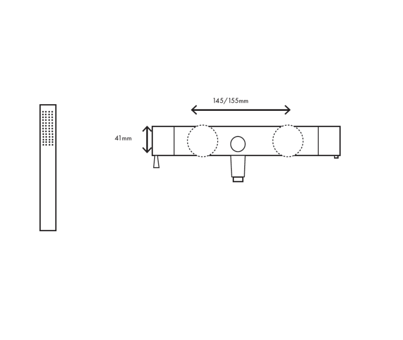 MURO TUA баня термостат с ръчен душ комплект хром M1.B2TH.CR