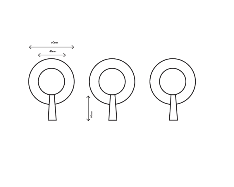 MURO TUA вграден смесител за стена с 2 спирателни крана, хром M1.B34.R.CR