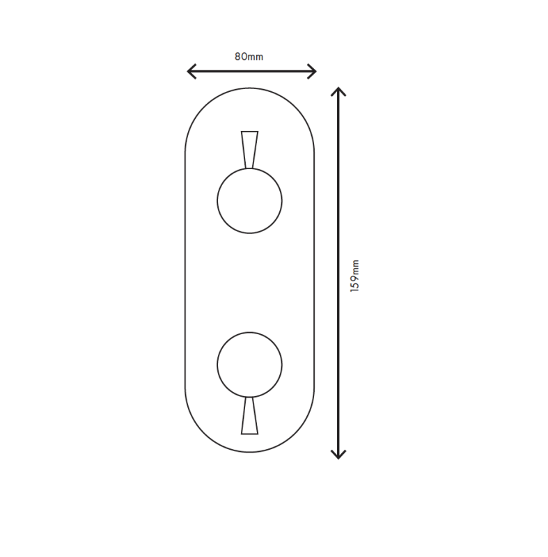 MURO TUA вграден смесител за стена с 3-посочен превключвател хром M1.B33.S.CR