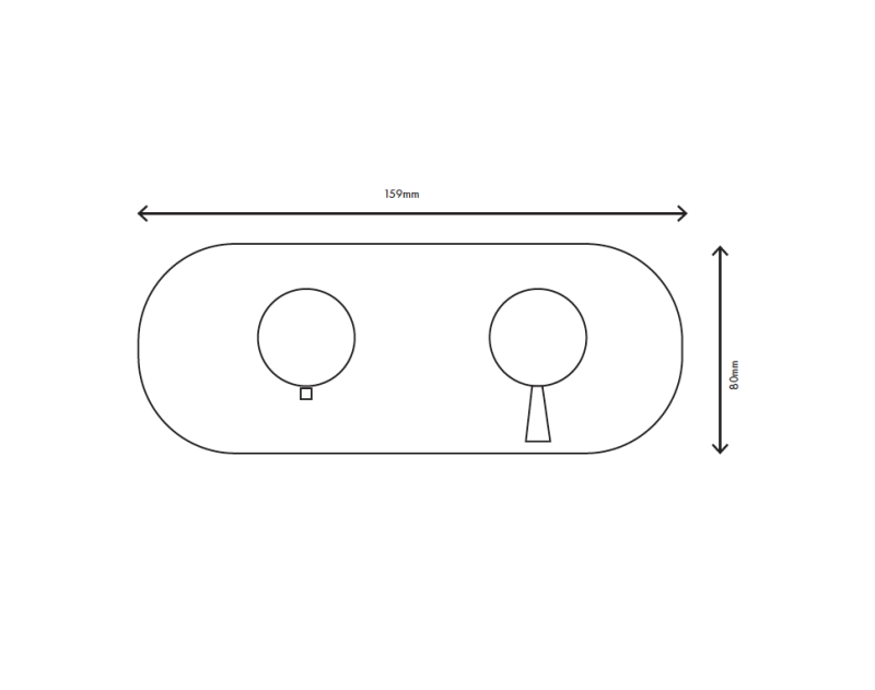 MURO TUA вграден душ термостат кран с 1 изход хром M1.B31T.S.CR