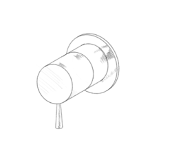 MURO TUA вграден 3-посочен превключвател хром M1.B33.3.CR