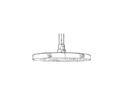 MURO TUA главна душ 250 мм Хром M1.BA2.M.CR