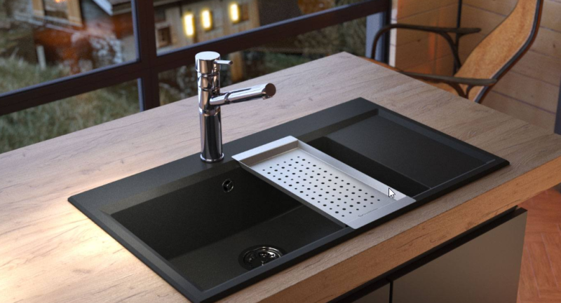 Massimo Аксесоар Вложка Черно Матово 183x430x19mm