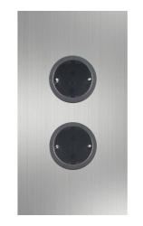 Indux Corner Енергиен стълб с 2 контакта с заземител, неръждаема стомана 1208972276