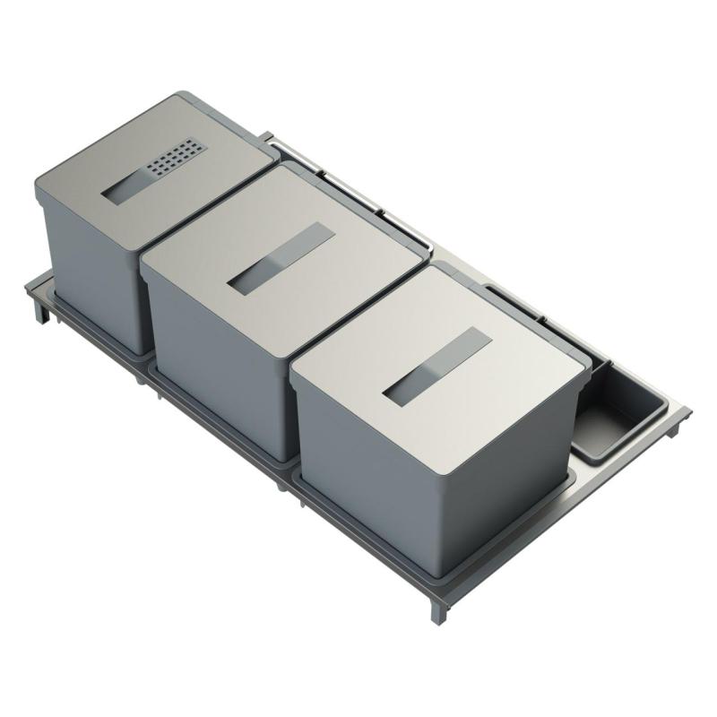 Indux Sort Система за отпадъци, 3-кратна Ръчно управление за изтеглящи се чекмеджета 1208972320