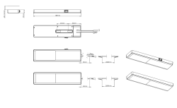 Indux Nivo кухненски монтаж LED Spot 3 W с централен прекъсвач Alu-look 1208972333