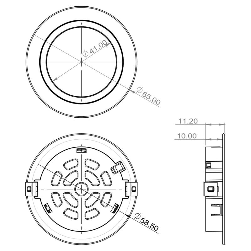Indux Luma малък вграден кухненски LED Spot Set 2 спота с LED драйвер, неръждаема стомана 1208972371