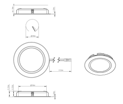 Indux Luma вградена кухня Multi Tone LED комплект 4 спота бял 1208972410