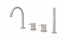 MURO TUA вграден смесител за вана с кръгла изливка и изтегляща се ръчна душ-глава, хром 1208972441