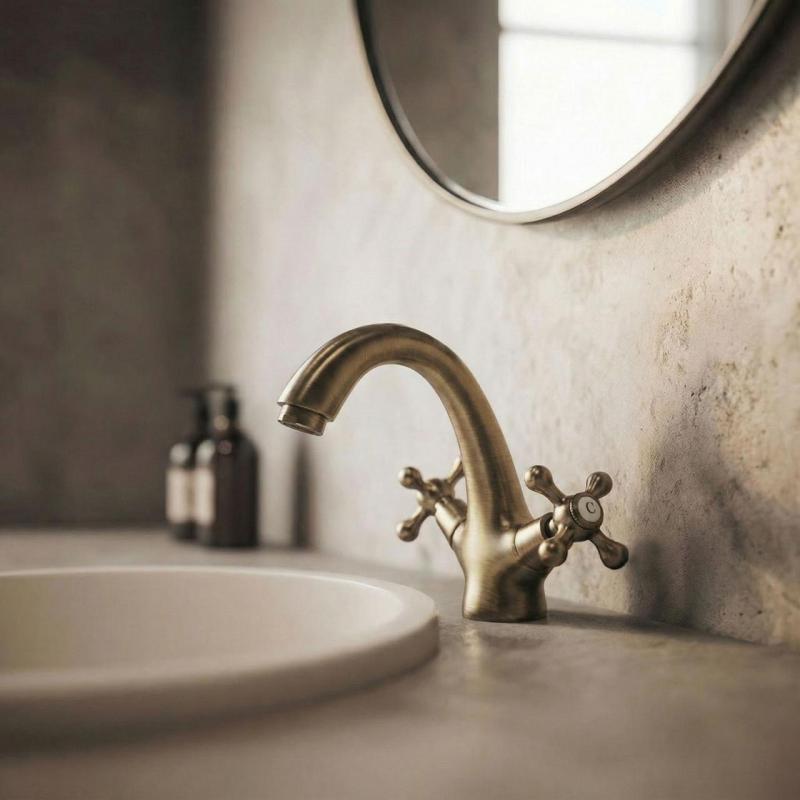 Aquanello Heritage Ascot Classic Nostalgic Basin Mixer Faucet Bronze BN-4101-HA