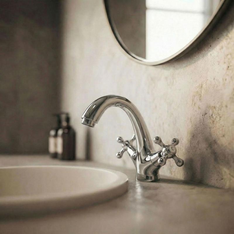 Aquanello Heritage Ascot Класическа носталгична смесителна батерия за умивалник, хром CR-4101-HA