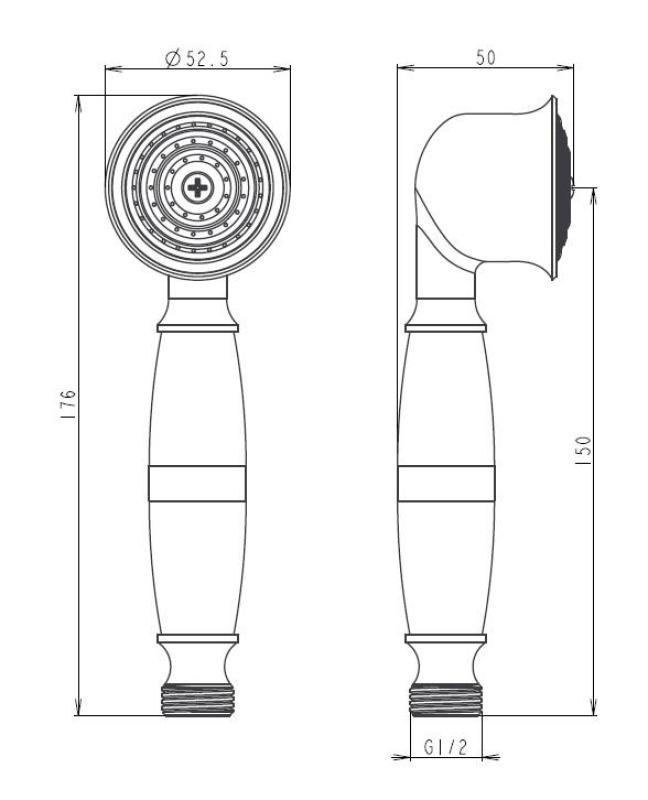 Aquanello Heritage Collection Класическа ръчна душ CR-9001-HC