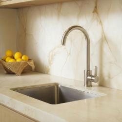 Aquanello Forma Масивен неръждаем едноръковен кухненски смесител с кръгла изливка SS-1002-FM