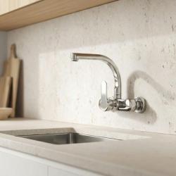 Aquanello Casa Кухненски стенен кран с горна изливка Хром CR-1003-CS