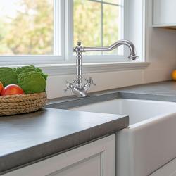 PB Носталгичен кухненски смесител V1910 Хром