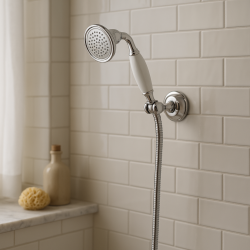 Хюбер Викторианска ръчна душ пита с окачване хром 63.03H.CR